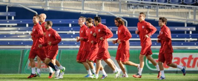 The United States National Team during a practice session at Livestrong Park.  Credit: John Todd - ISIPhotos.com